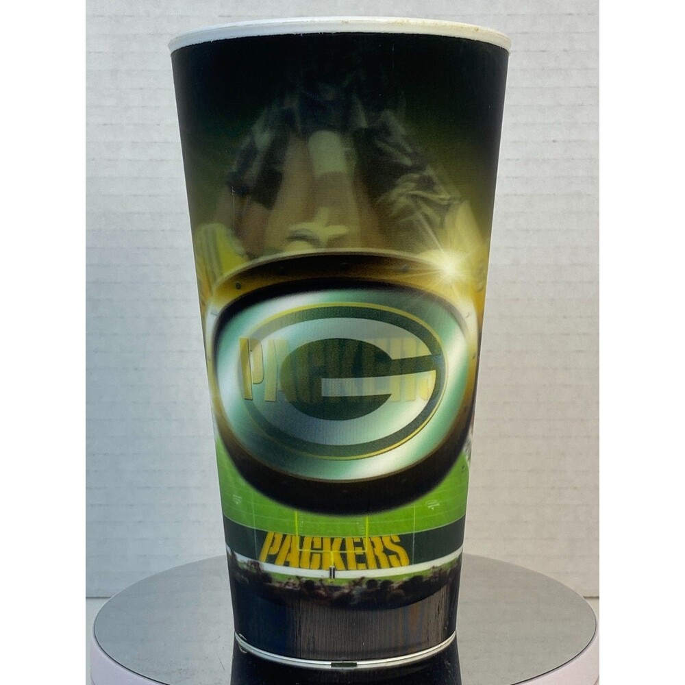 Green Bay Packers Football Hologram 16oz Cup Logo Hologram